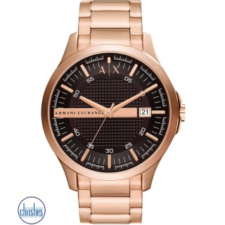 AX2449 AX Armani Exchange Men s Three Hand Date Rose Gold Tone