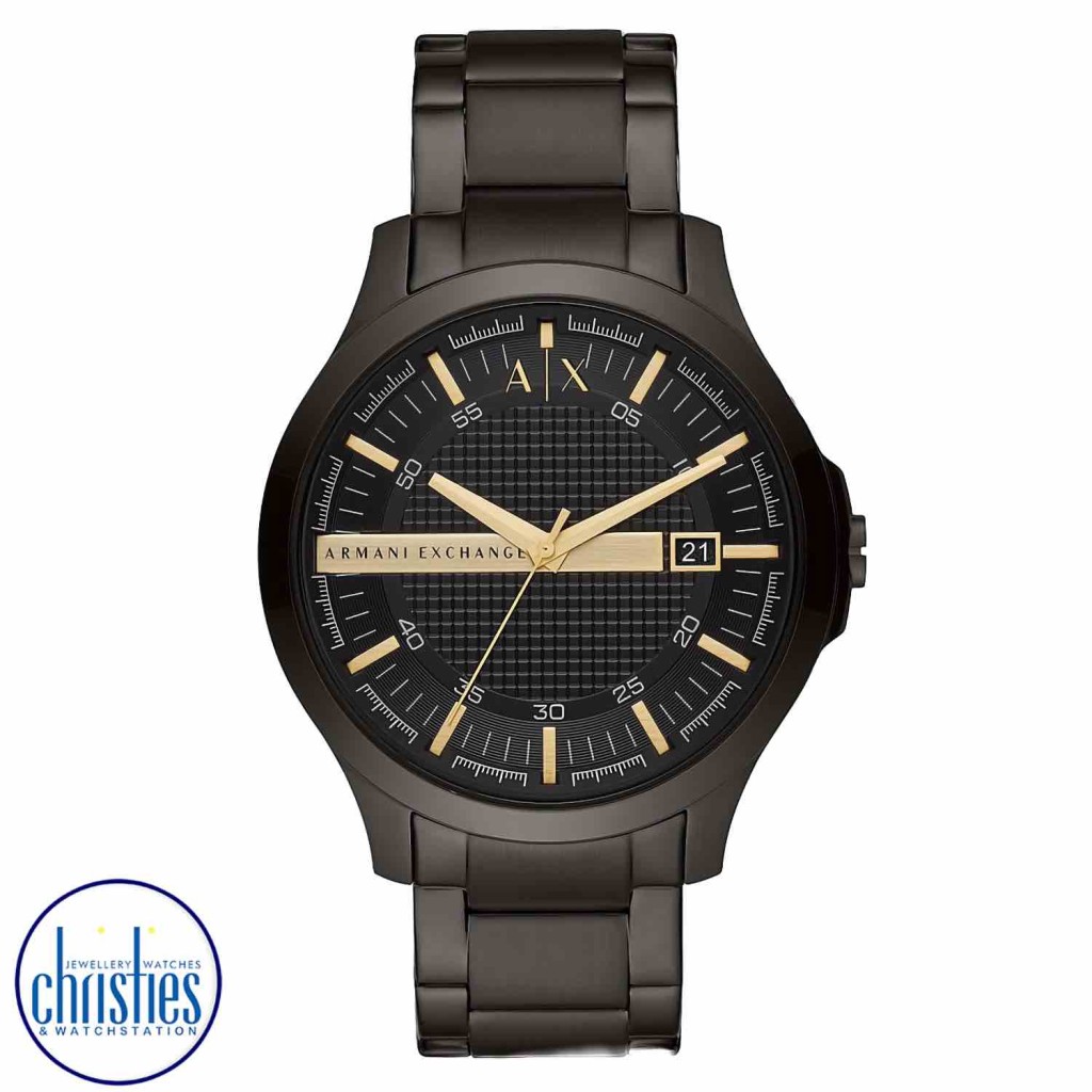Armani exchange watch black gold new arrivals