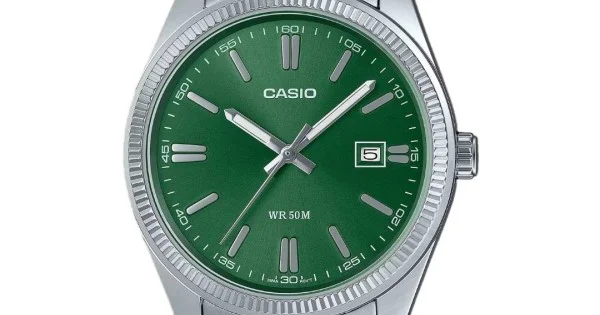 Casio green 2025 dial watch