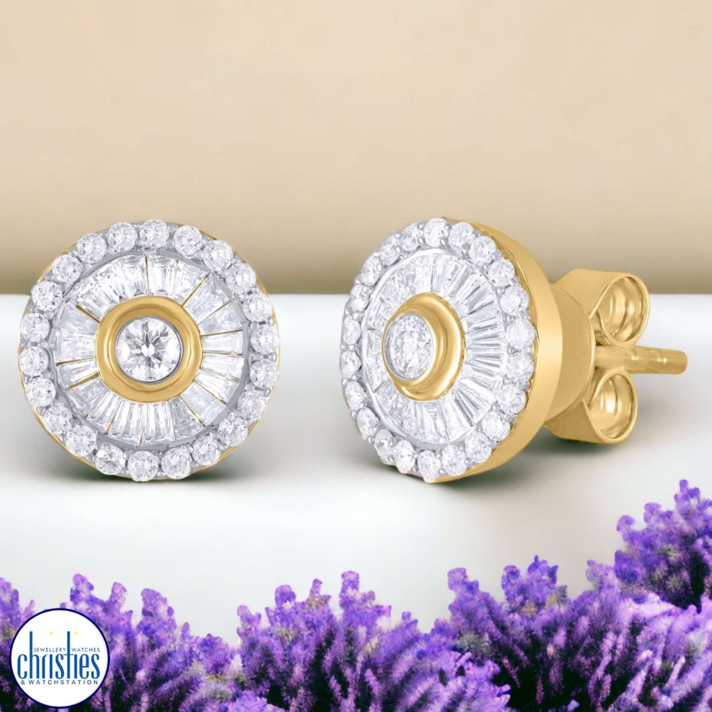 18ct gold diamond on sale stud earrings