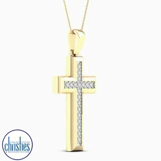 Gold cross necklace on sale nz