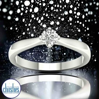 9ct white gold on sale solitaire ring