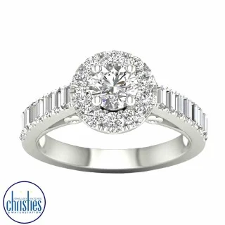 Inexpensive white gold hot sale engagement rings