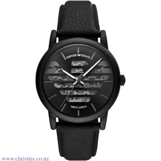 Emporio armani black discount watches