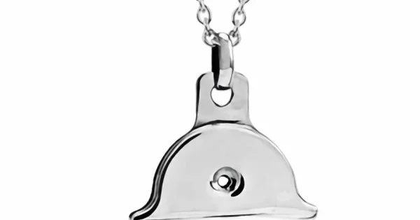 Silver dog cheap whistle necklace