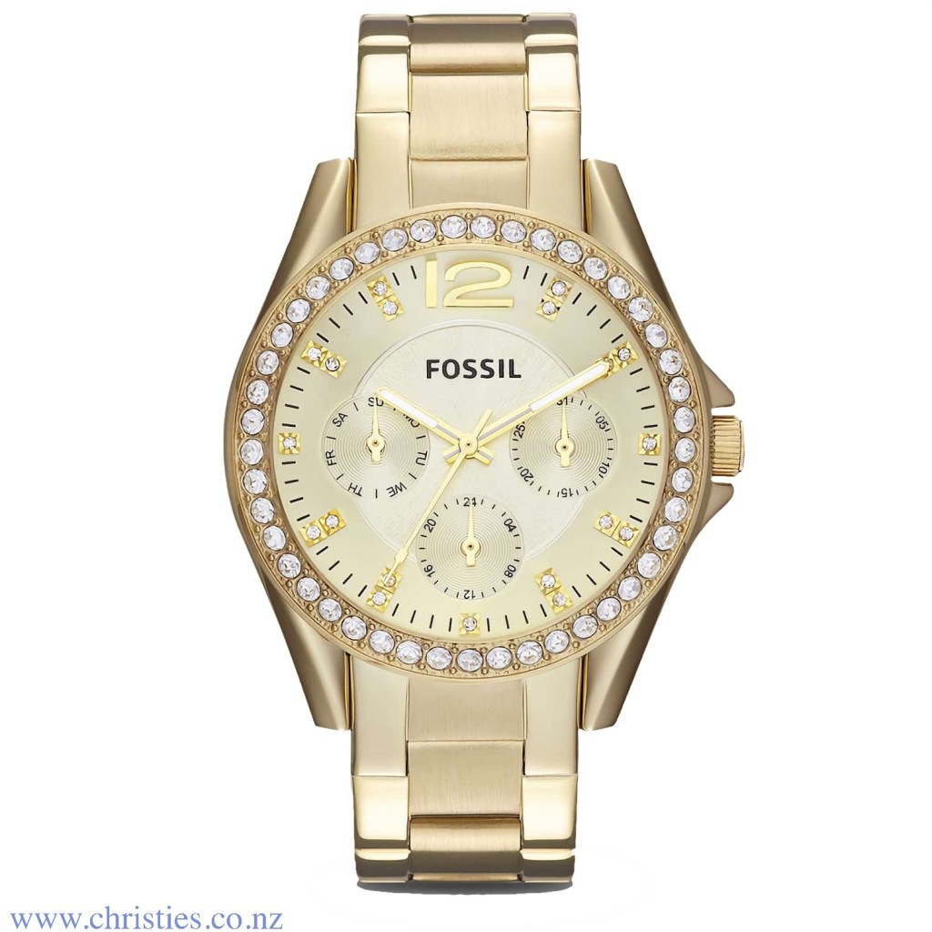 Fossil white hotsell gold watch