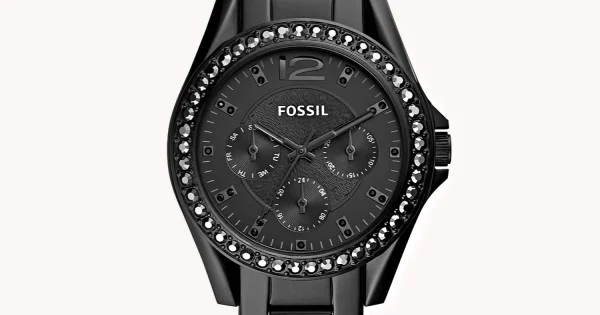 Fossil riley black best sale