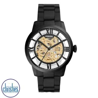 Blacked out fossil watch best sale