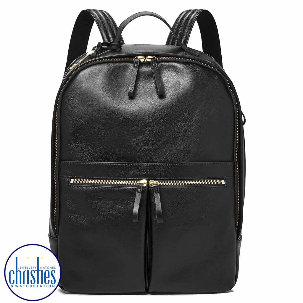 Fossil women's shop leather backpack