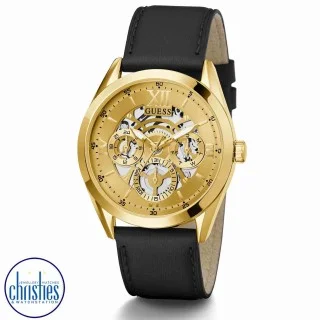 Guess watches leather strap hot sale