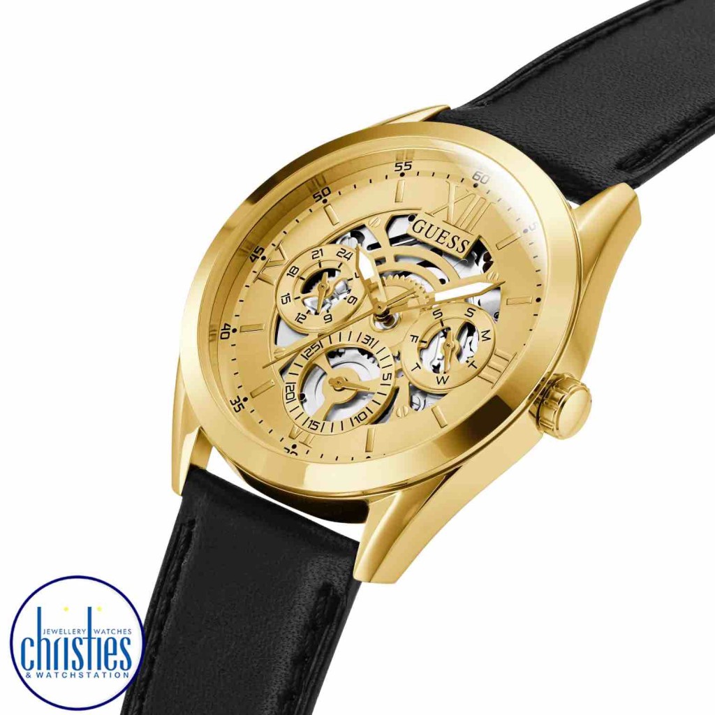 Guess men's gold on sale and black watch