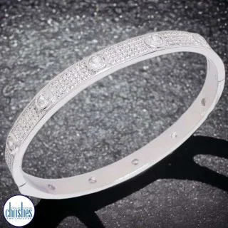 Sterling silver love bangle sale