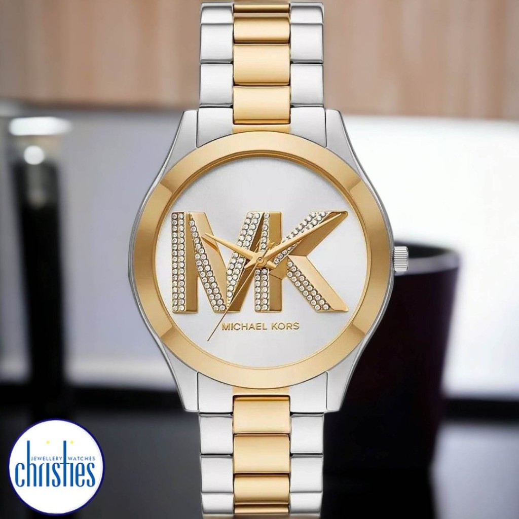 Michael kors slim deals runway pave watch