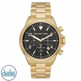 Michael kors gage discount stainless steel chronograph watch