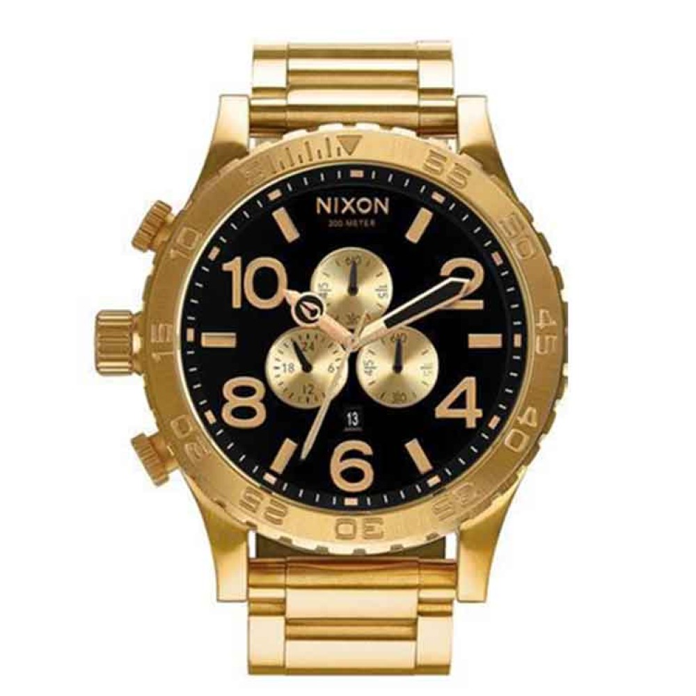 A083510 NIXON Gold Chronograph Watch | For the Surfer within you day ...