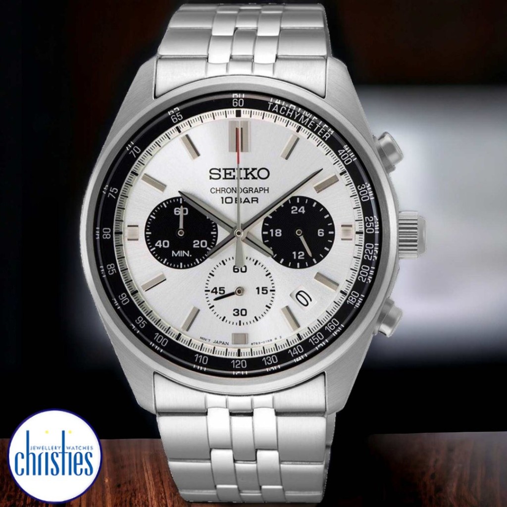 Seiko white clearance chronograph