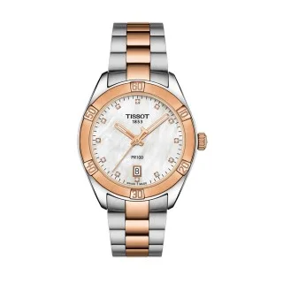 Tissot pr 100 hot sale lady gold