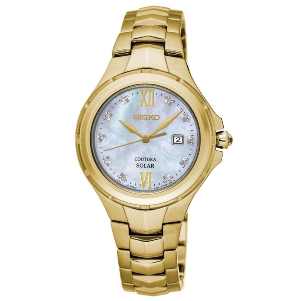 Seiko women's solar diamond watch new arrivals