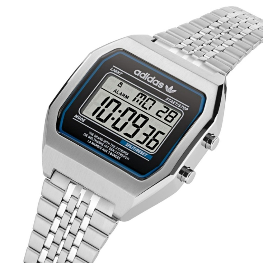 Silver digital online watch