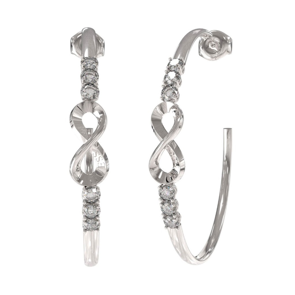 Guess silver hoop earrings hotsell