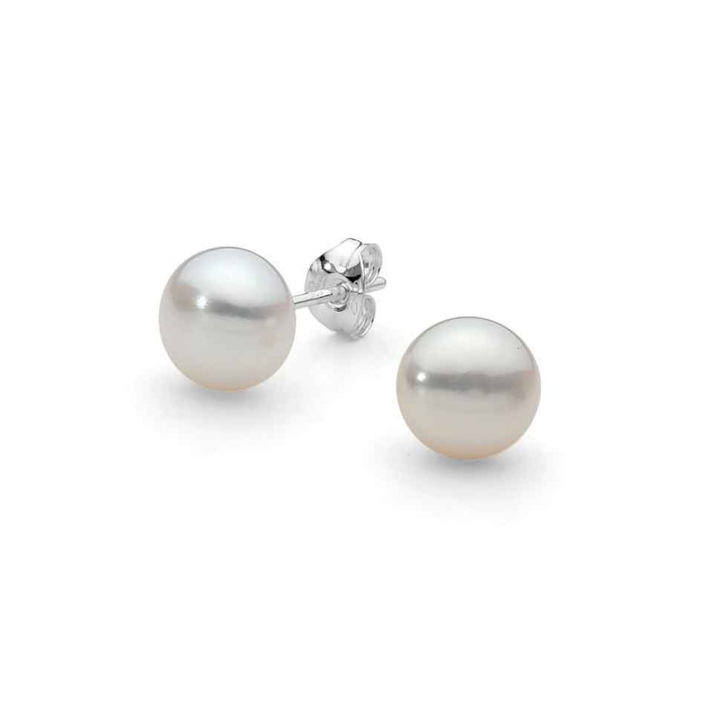 Pearl stud earrings on sale nz